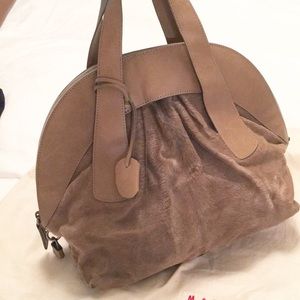 MARNI Pony Hair and leather handbag tote purse